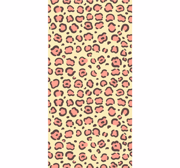 Rollo Fenster Tiermuster rosa und gelber leopard - TenStickers