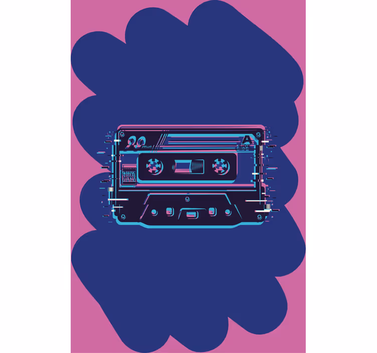 Rollo Fenster Gamer retro-kassettenillustration - TenStickers