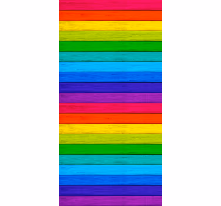 Rollo Fenster mit Muster regenbogen-holzbretter - TenStickers