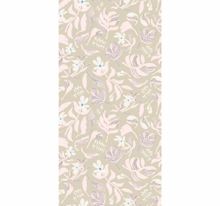 Rollo Fenster Blumen und Pflanzen beiges blattthema - TenStickers