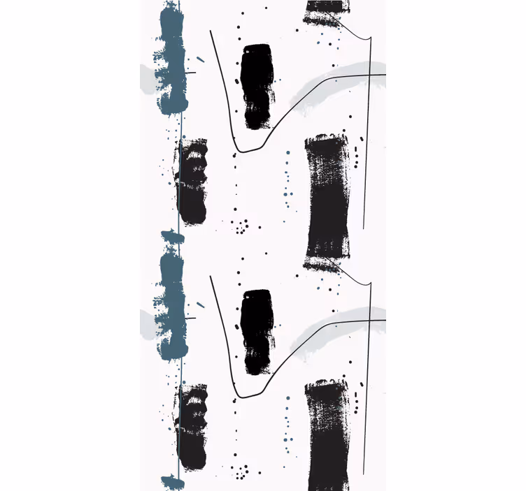 Rollo Fenster Modern abstraktes pinselstrich-design - TenStickers