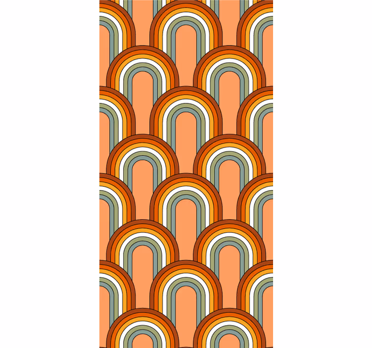 Klassische Rollos Regenbogen wie 70er jahre Muster - TenStickers