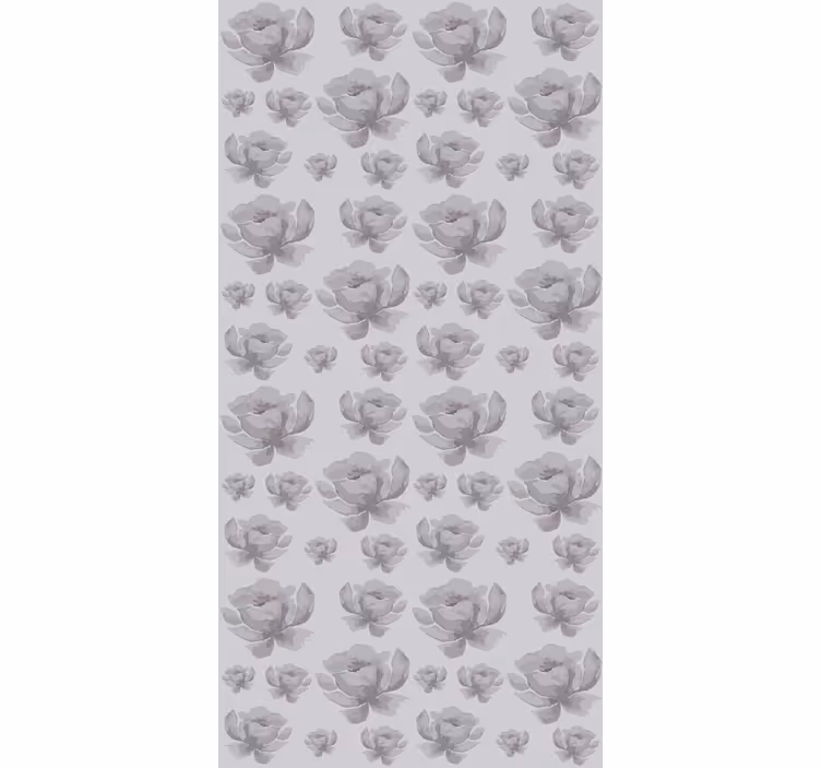 Rollo Fenster Blumen und Pflanzen graues, zartes design - TenStickers