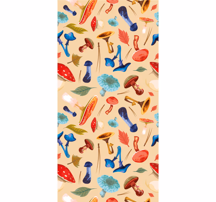 Rollo Fenster Obst buntes pilzmuster - TenStickers