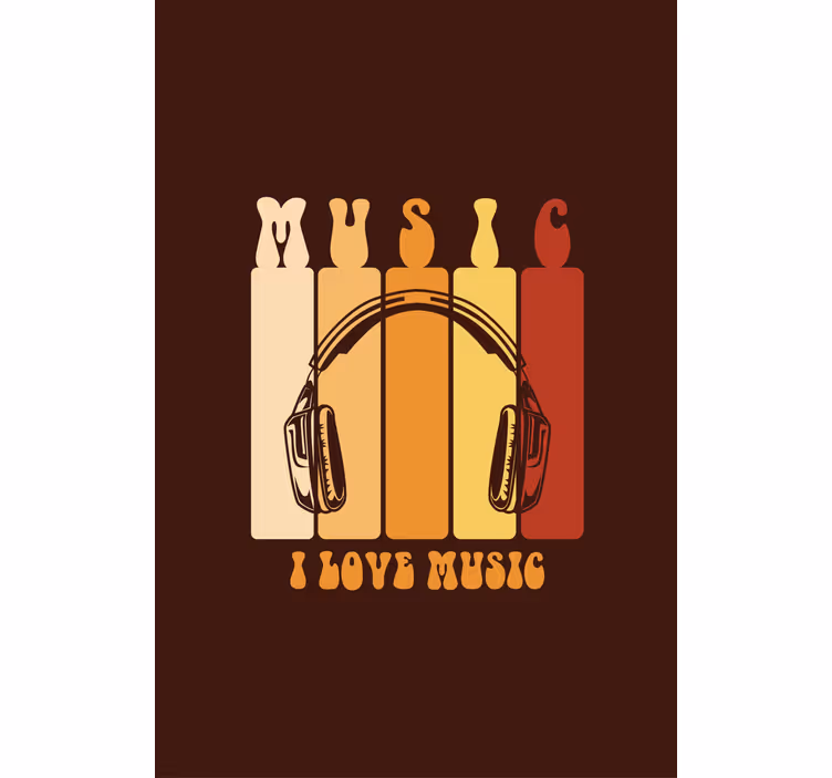 Rollo Fenster Spruch musikkopfhörer-design - TenStickers