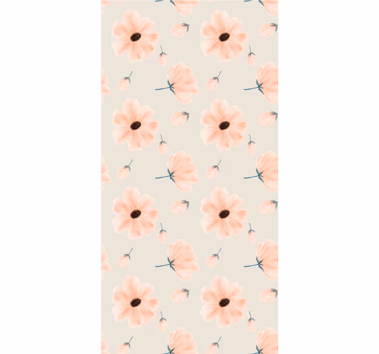 Rollo mit Blumen und Pflanzen Große blumen aquarell - TenStickers