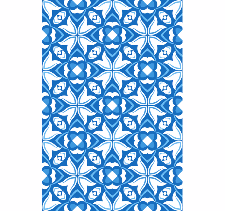 Rollo Fenster mit Muster kompliziertes blaues motiv - TenStickers