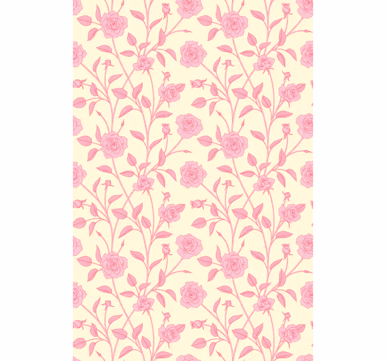 Rollo fenster blumen und pflanzen pinke rose - TenStickers