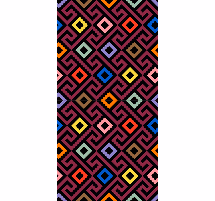 Rollo fenster originell mit geometrischem diamantmuster - TenStickers