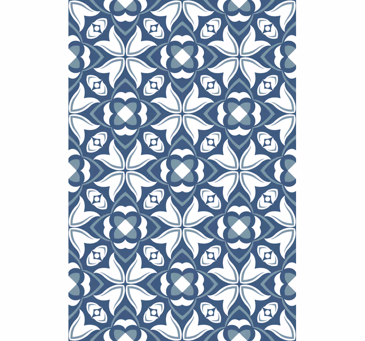 Rollo Fenster Modern blaue stilvolle geometrische formen - TenStickers