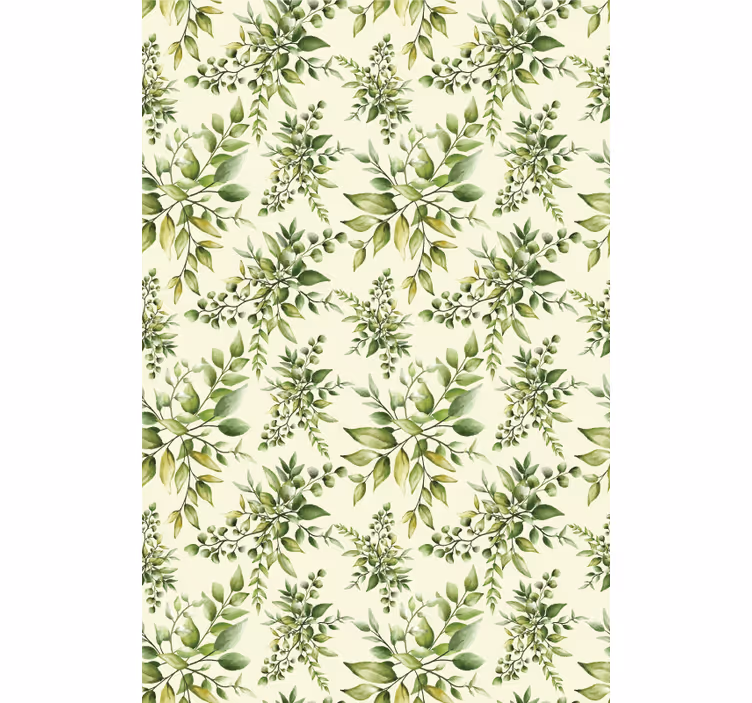 Rollo Fenster Blumen und Pflanzen üppiges grün muster - TenStickers