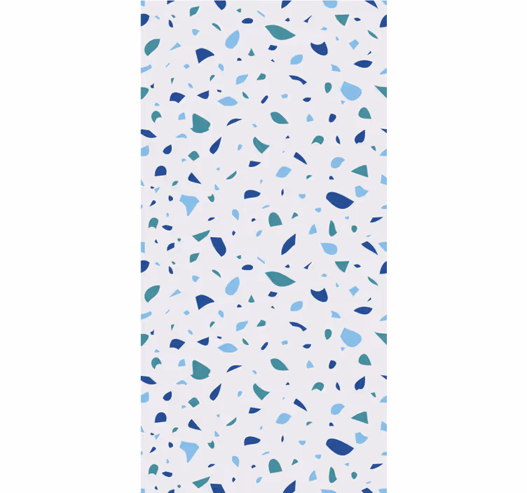 Rollo Fenster mit Muster blauer terrazzoeffekt - TenStickers