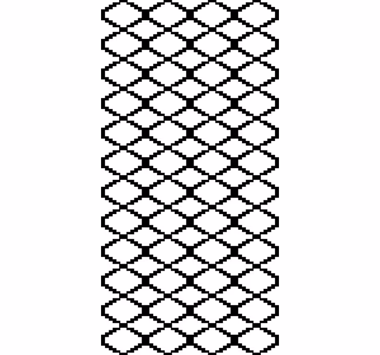 Rollo Fenster Modern geometrisches schwarz-weiß-design - TenStickers