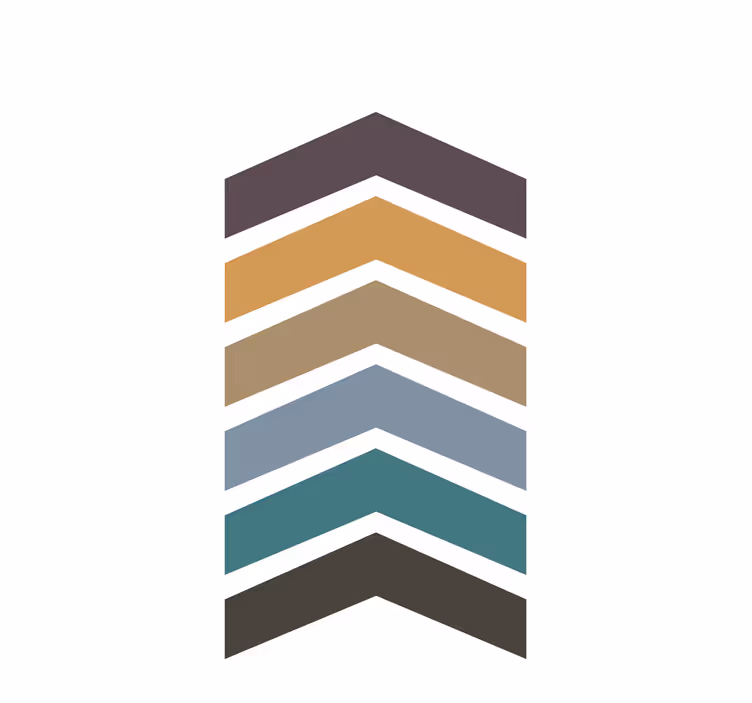 Rollo Fenster Modern chevron-musterschichten - TenStickers