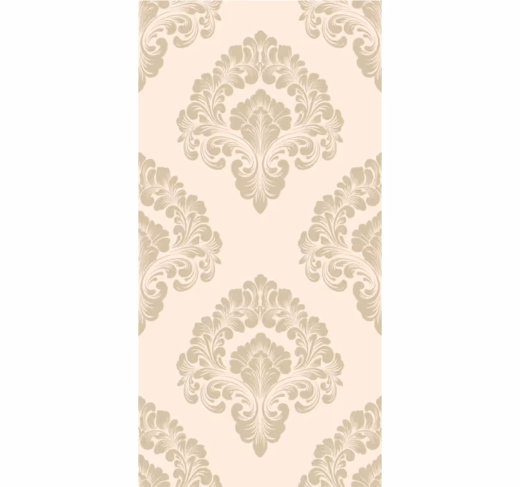 Rollo Fenster Elegant beiges damastmuster - TenStickers