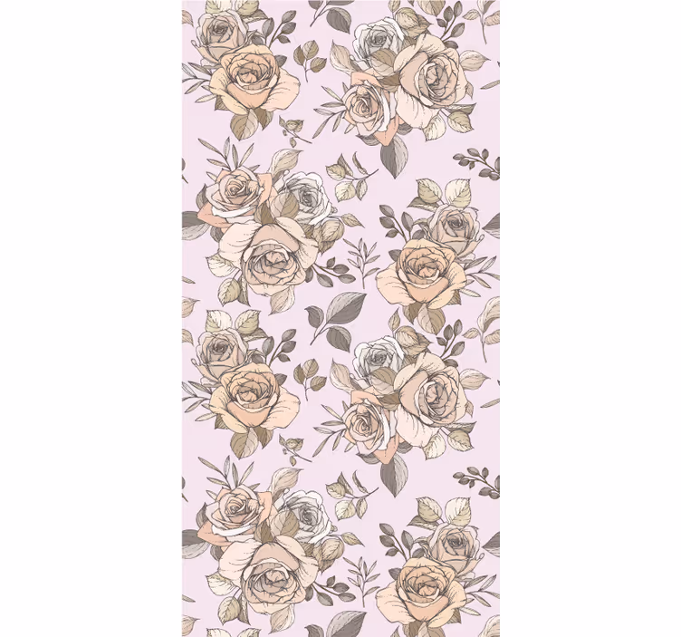 Rollo Fenster Blumen anmutiges rosenmotiv - TenStickers