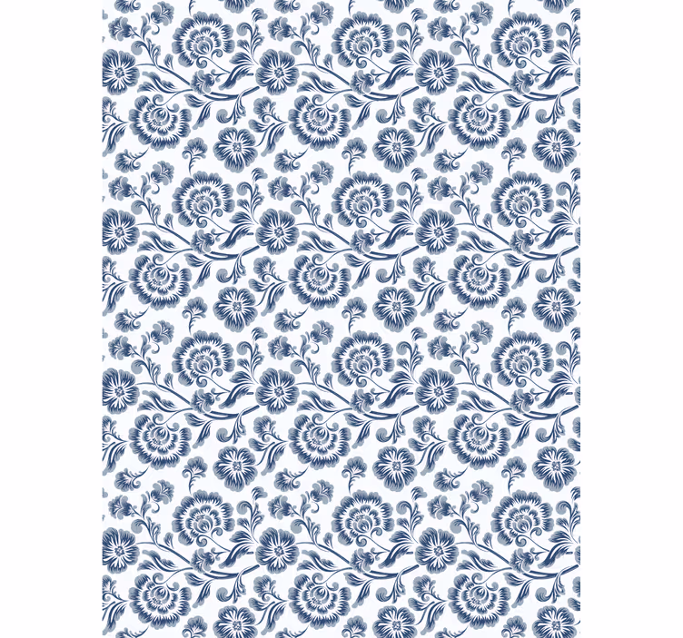 Rollo mit Blumen und Pflanzen Blaue zier - TenStickers