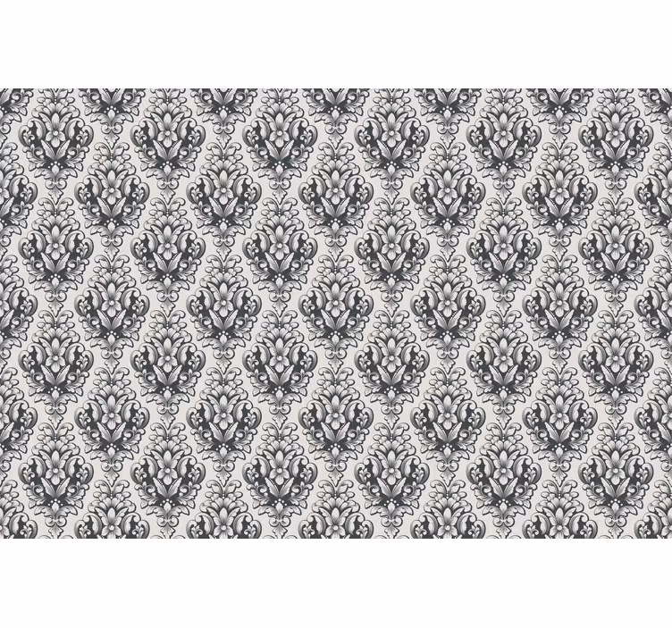 Rollo Fenster Klassisch elegantes graues barockmotiv - TenStickers