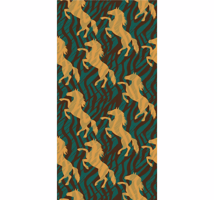 Rollo Fenster Tiere galoppierende goldene pferde - TenStickers