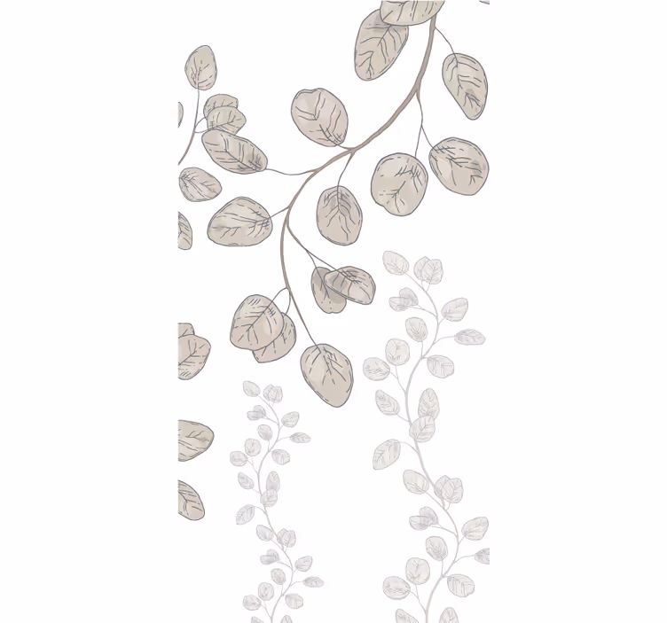 Rollo Fenster Blumen und Pflanzen dünnes blättermuster - TenStickers