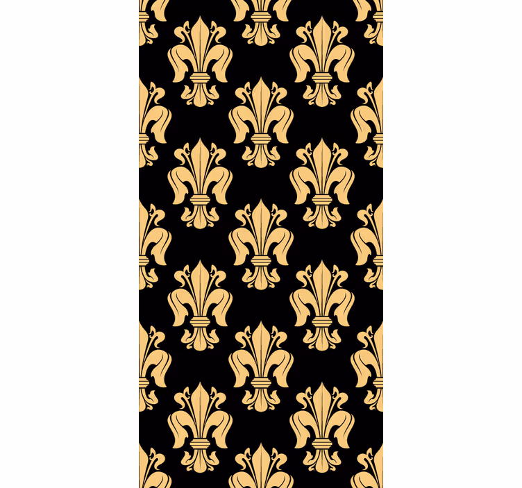 Rollo Fenster Elegant goldenes fleur-de-lis-muster - TenStickers