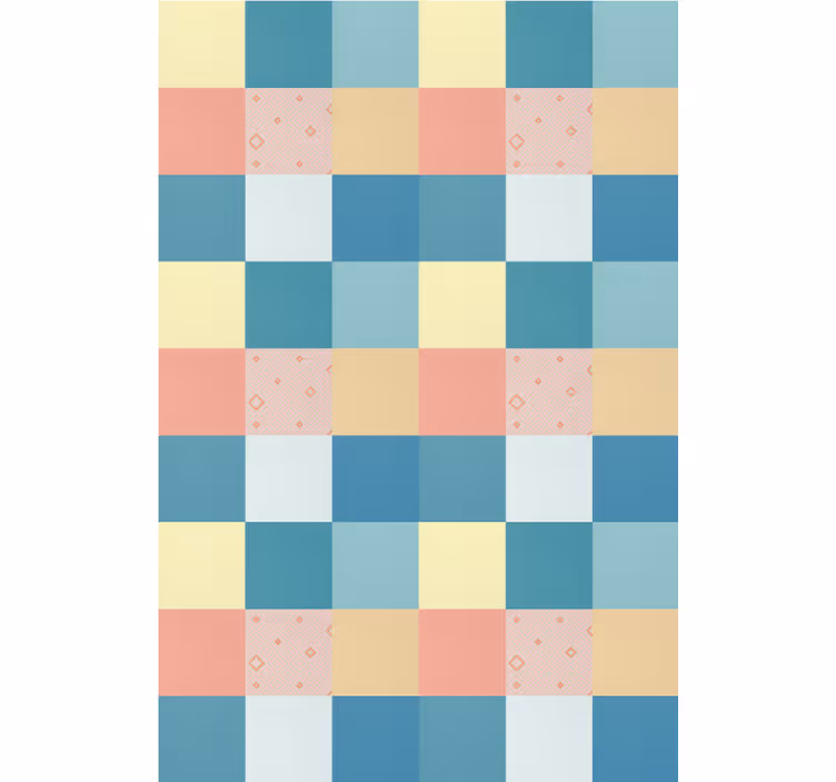 Rollo fenster mit muster buntes quadrat-muster - TenStickers