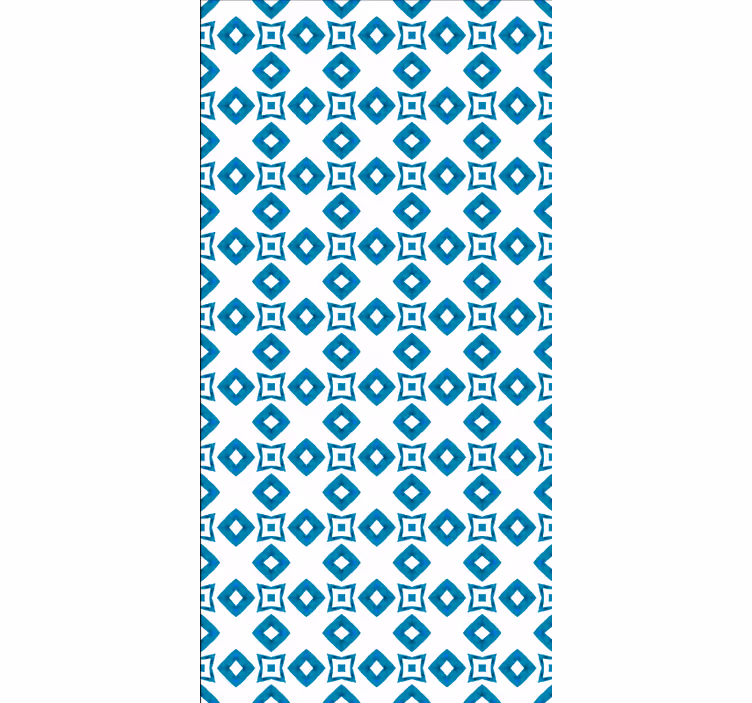 Rollo Fenster Küche geometrisches blaues muster - TenStickers