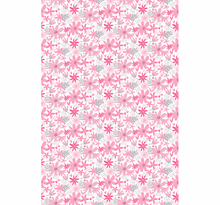 Rollo Fenster Küche rosa blumenmuster - TenStickers