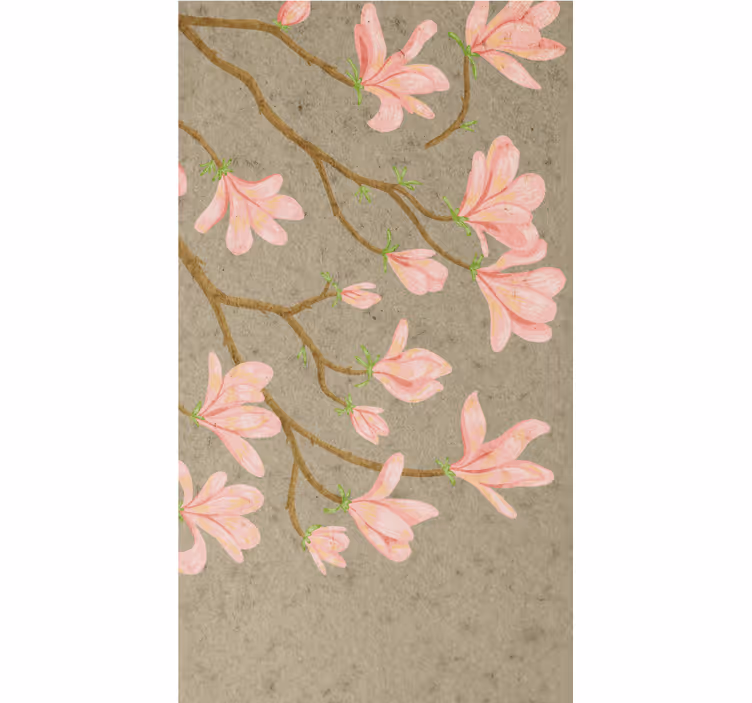 Rollo fenster blumen und pflanzen in sanften rosa blüten - TenStickers