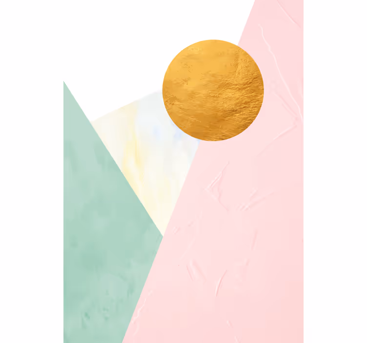 Rollo Fenster Modern goldenes kreisdesign - TenStickers
