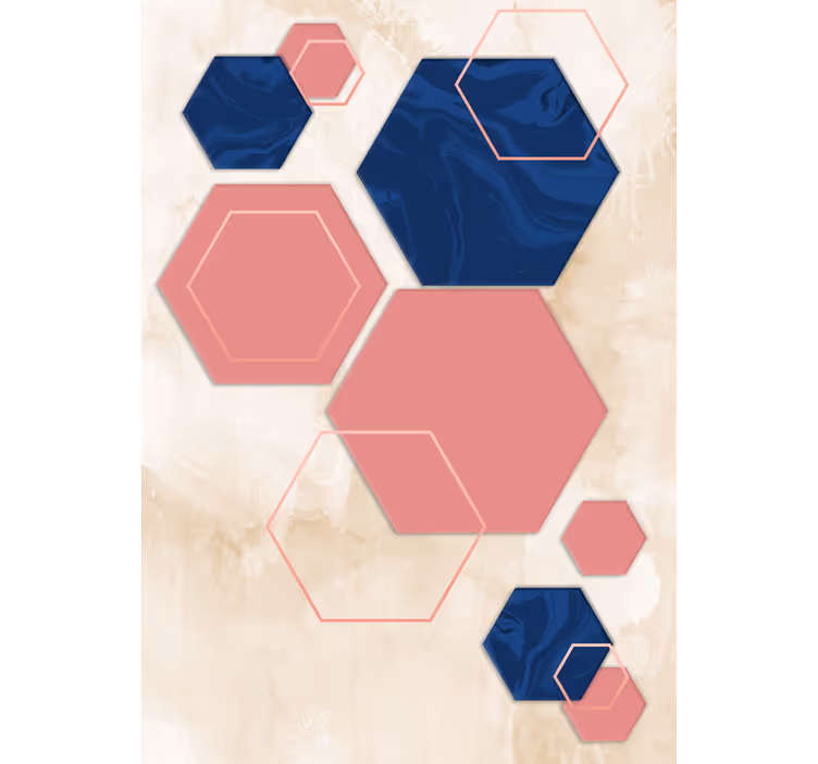 Rollo Fenster Modern geometrisches sechseckmuster - TenStickers