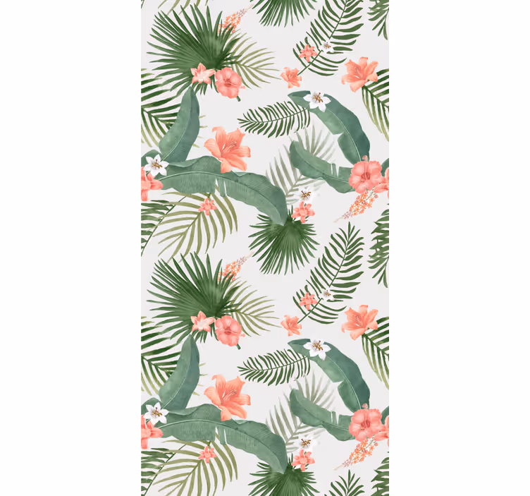 Rollo Fenster Blumen und Pflanzen tropisches grünes design - TenStickers