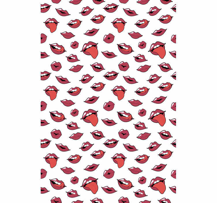 Rollo Fenster Spaß kräftige lippenmuster - TenStickers