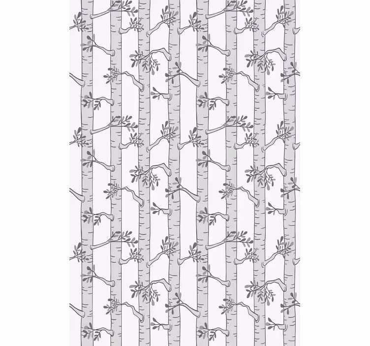 Rollo Fenster Baum minimalistisches graues muster - TenStickers