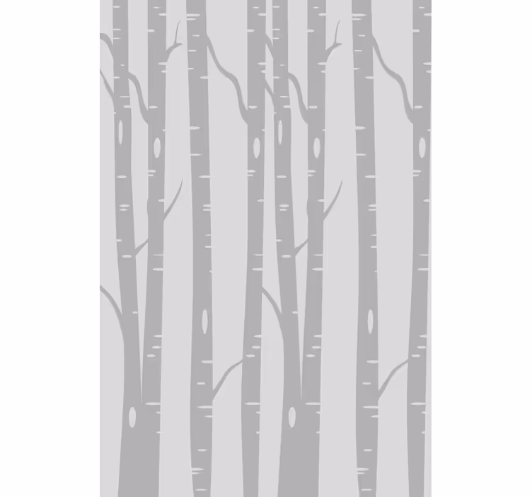 Rollo mit Bäumen Hoher birkenwald skandinavisch - TenStickers