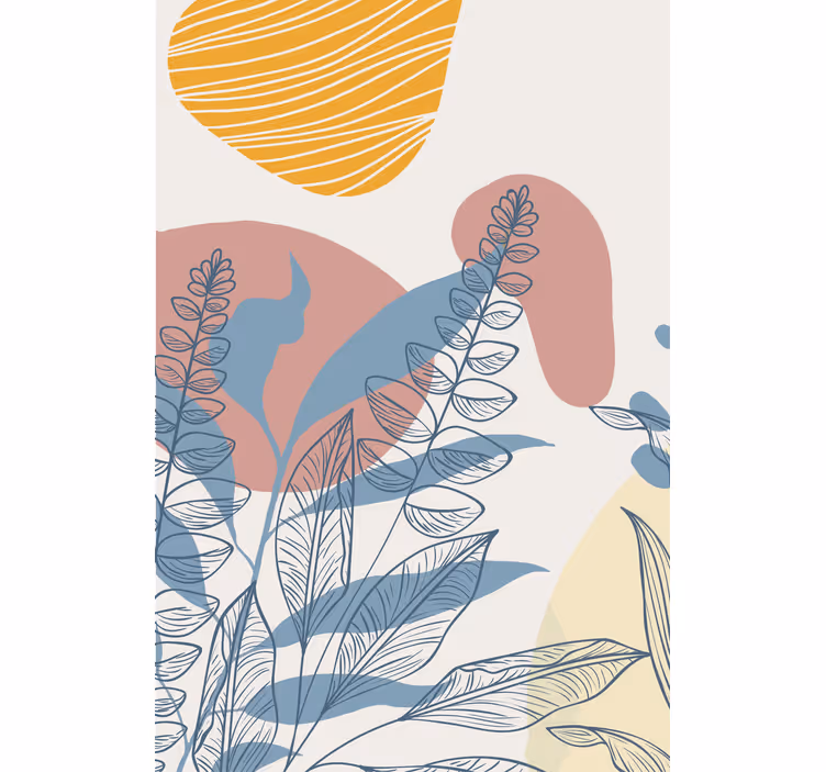 Rollo Fenster Blumen und Pflanzen abstrakte blattmuster - TenStickers