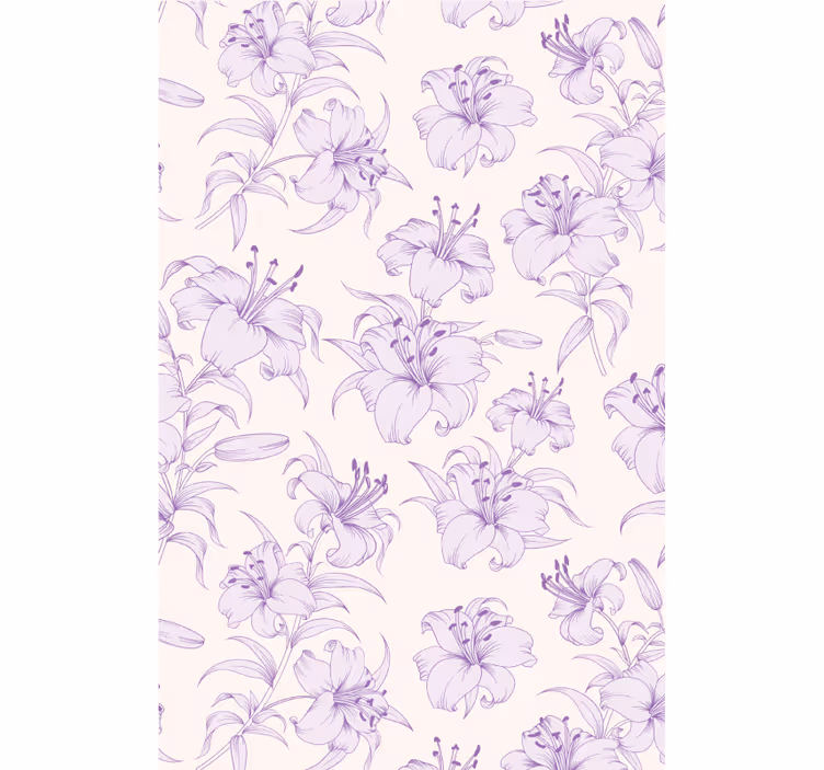Rollo Fenster Blumen und Pflanzen lilien blumenmuster - TenStickers