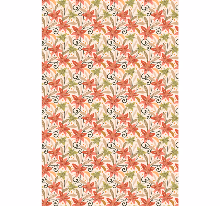 Rollo Fenster Blumen lebendiges blumenmuster - TenStickers