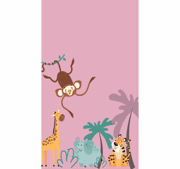 Rollo mit Tieren "boho" kinderdschungel - TenStickers