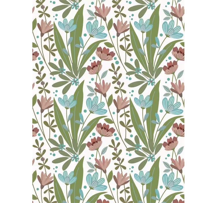 Rollo Fenster Blumen und Pflanzen florale blattmuster - TenStickers