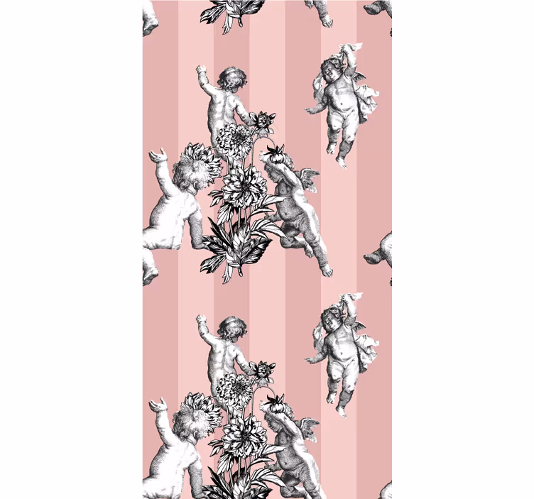 Rollo Fenster Klassisch engelchen mit blumen - TenStickers