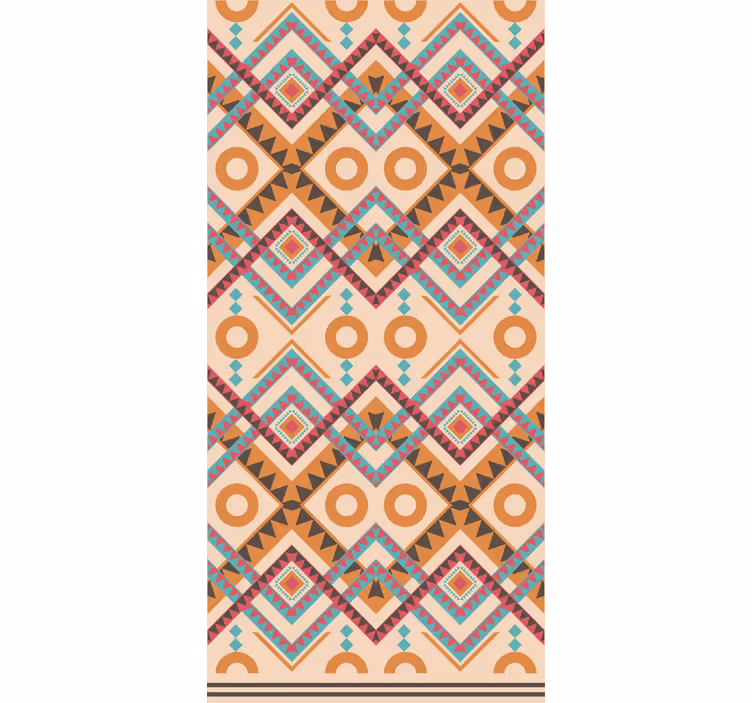 rollo mit Textur und Muster Mehrfarbiges rautenmuster - TenStickers