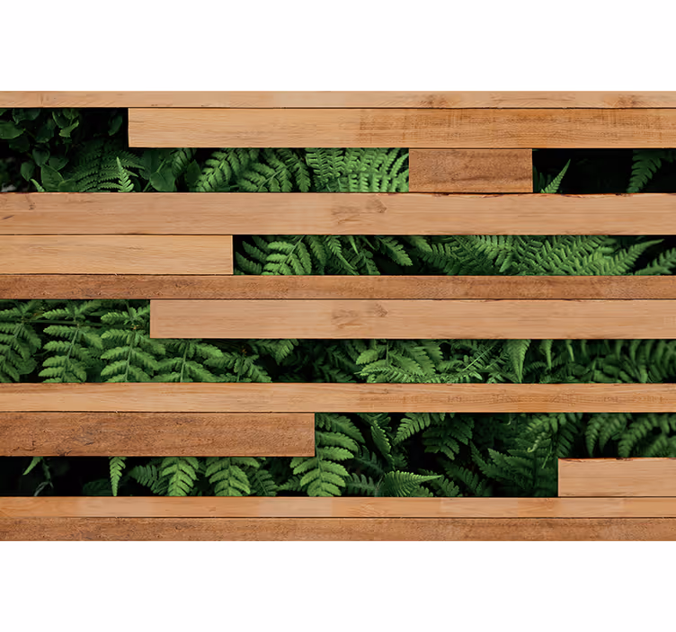 Rollo fenster baum üppiges grün overlay - TenStickers