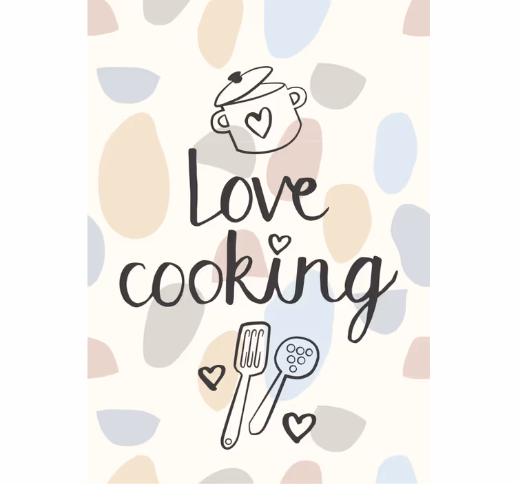 Küche Rollos ich liebe das Kochen - TenStickers