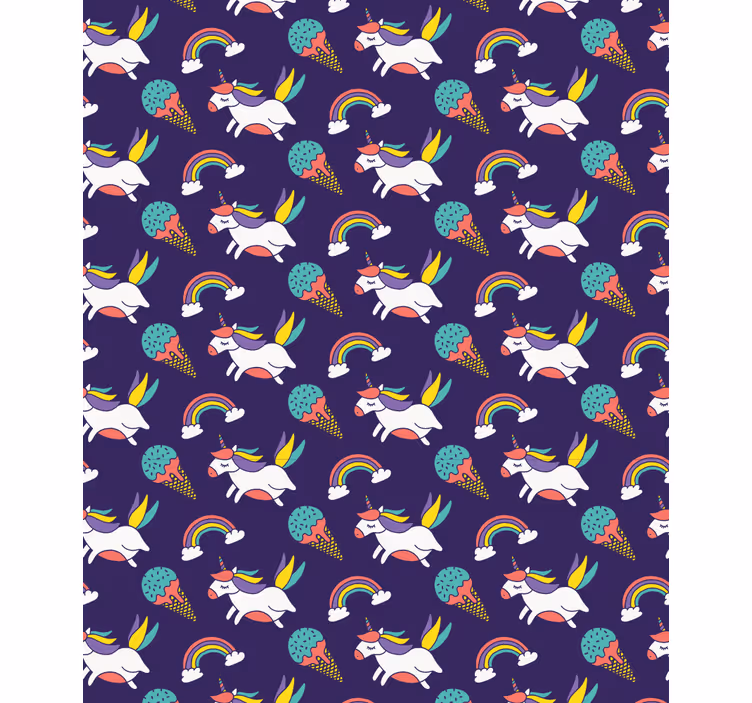 rollo für Kinder muster des EinhornsEinhornmuster - TenStickers