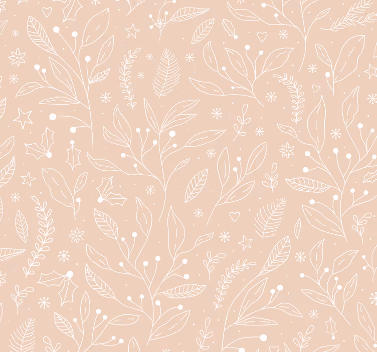 Rollos beige weihnachtspflanzen - TenStickers
