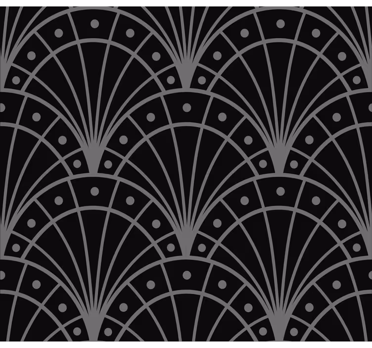Rollos fürs Wohnzimmer elegantes schwarzes art deco - TenStickers