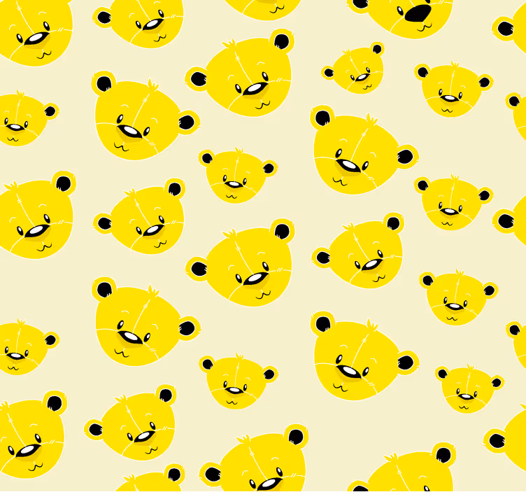 Rollos gelb bären muster - TenStickers
