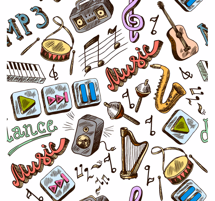 Rollos Spaß musikmuster - TenStickers