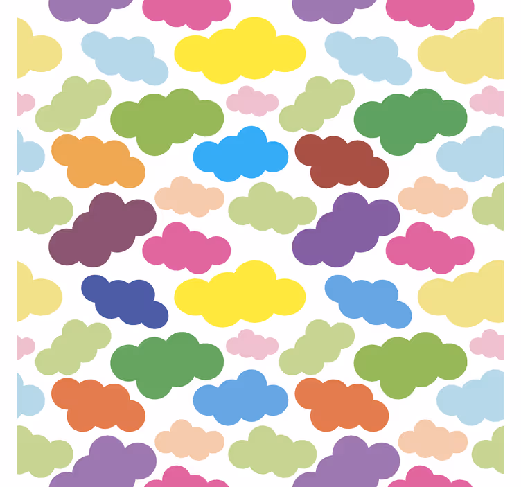 Wolken Rollo buntes muster - TenStickers